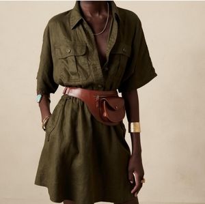 Banana Republic linen utility dress